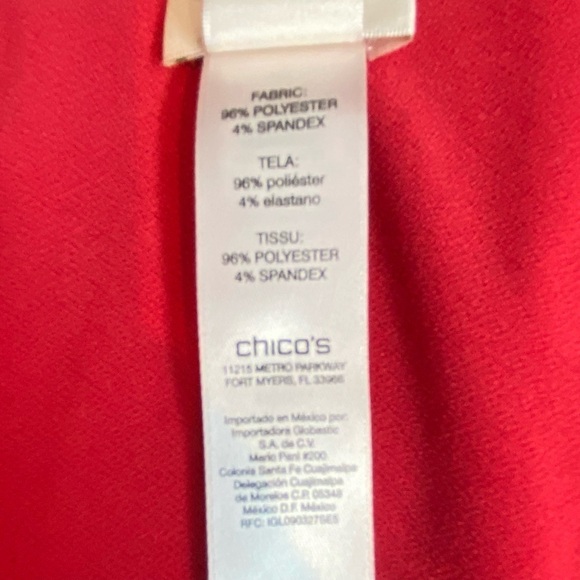 CHICO'S Size 2 (USA 12) Convertible Dress Renaissance Red - Picture 9 of 10